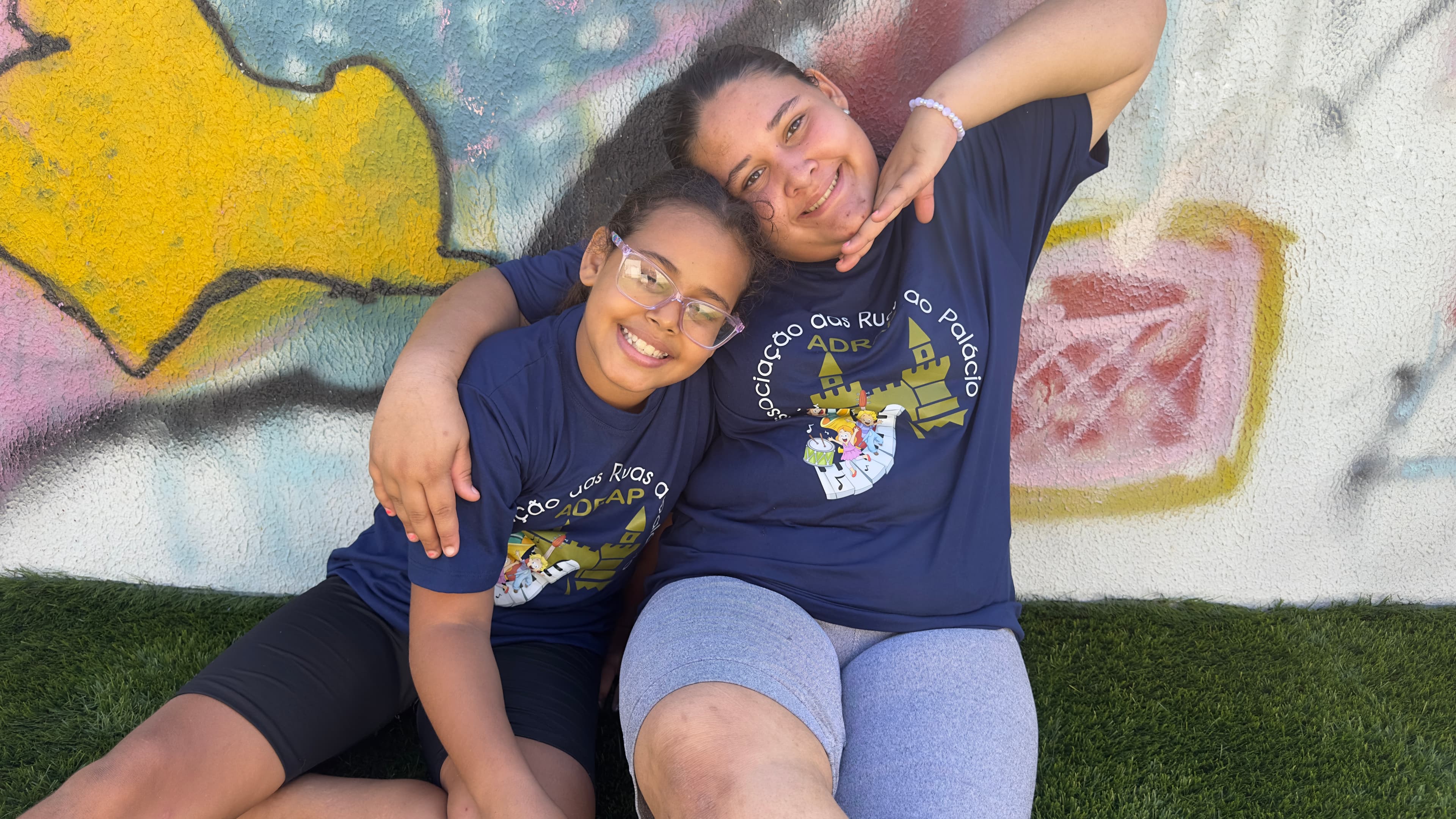 Alunos aprendendo a fazer break