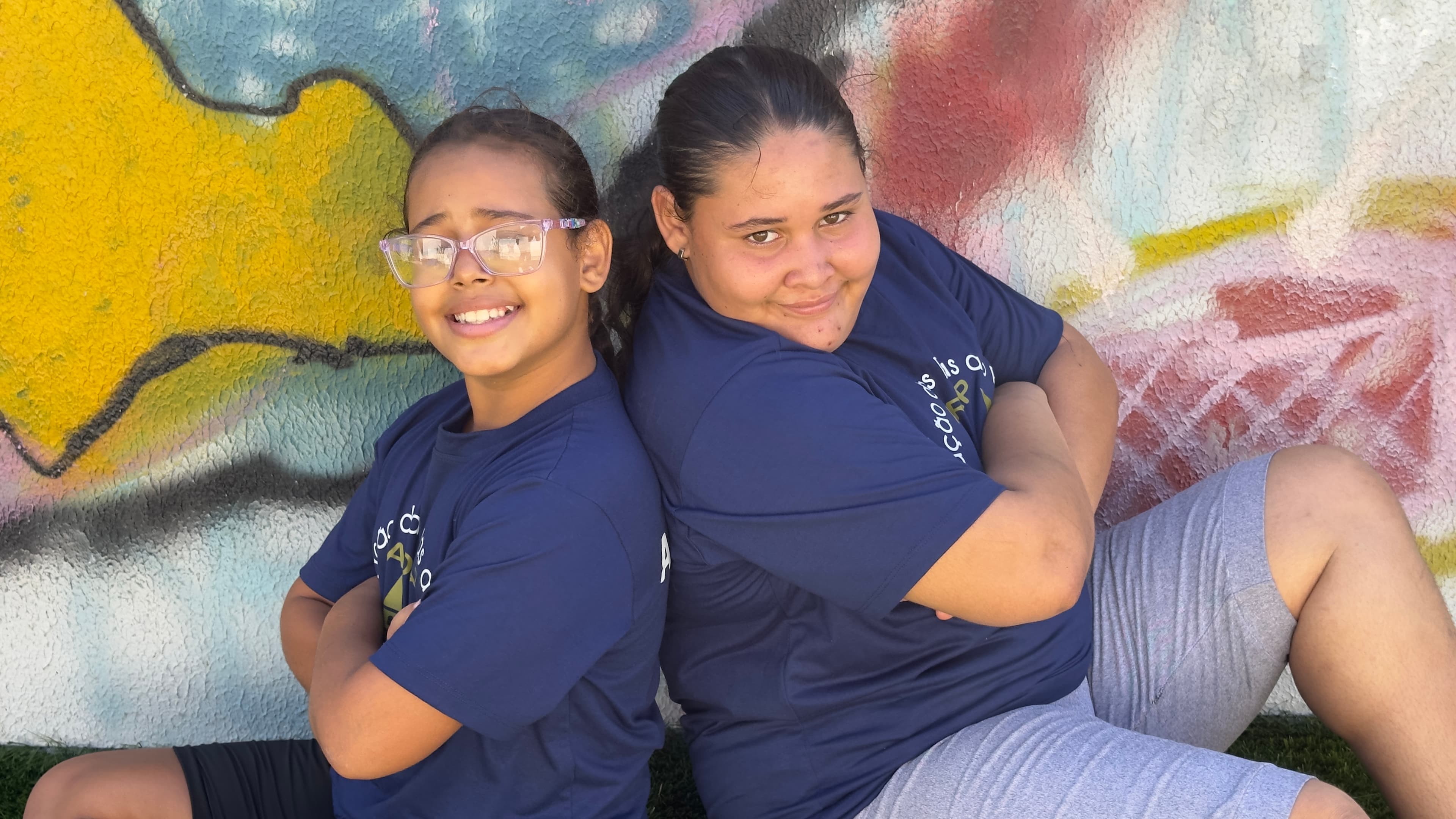 Alunos aprendendo a fazer break